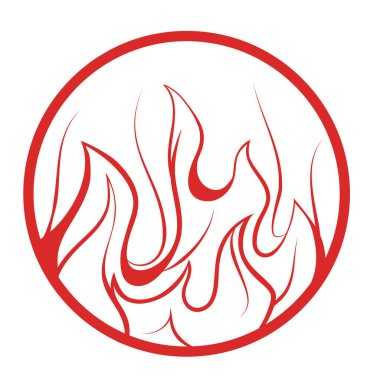 ateş alev ikonu vektör illüstrasyonuName 