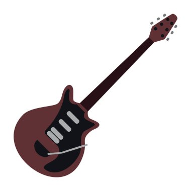 Bir gitar simgesinin vektör illüstrasyonu