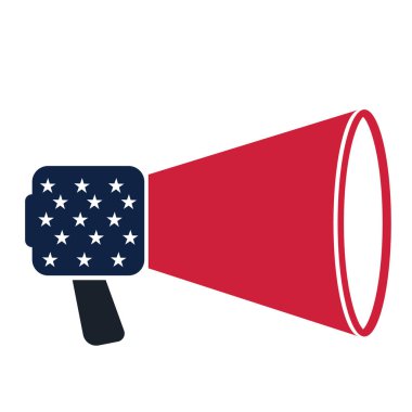 Hoparlörlü bir megafonun vektör çizimi