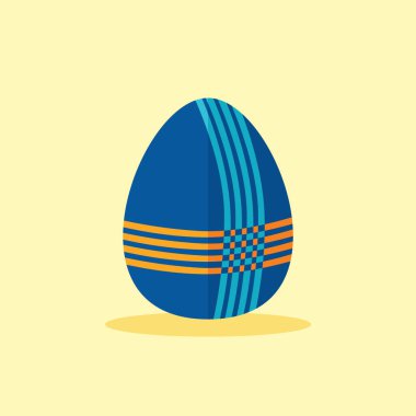 Paskalya yumurtası ikonu. vektör illüstrasyonu