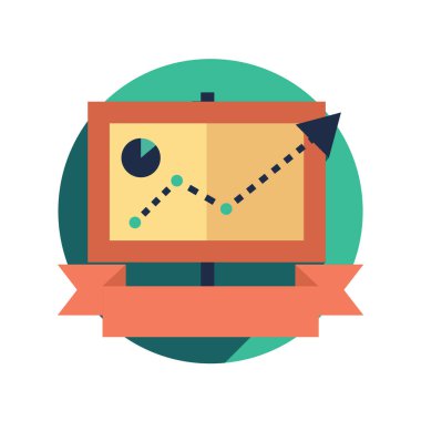 beyaz arkaplanda düz tasarımı olan grafik simgesi