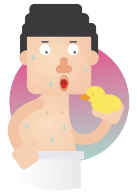 Hasta bir bebeğin vektör çizimi