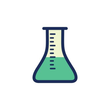 Laboratuvar matarası ikonu. vektör illüstrasyonu