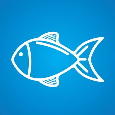 balık simgesi vektör illüstrasyonu