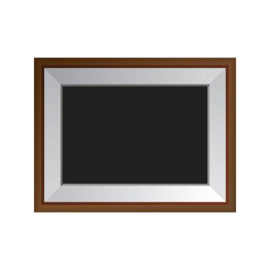 Beyaz arkaplanda eski fotoğraf çerçevesi