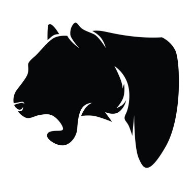 at başlı siluet vektörü