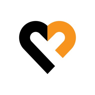 Kalp ikonu vektör illüstrasyonu