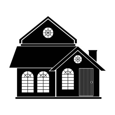 ev şablonu, vektör illüstrasyonu 