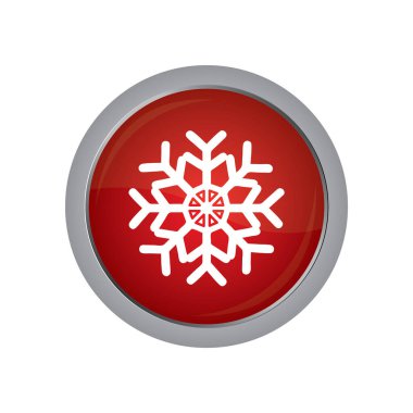 Beyaz arkaplanda kar tanesi simgesi