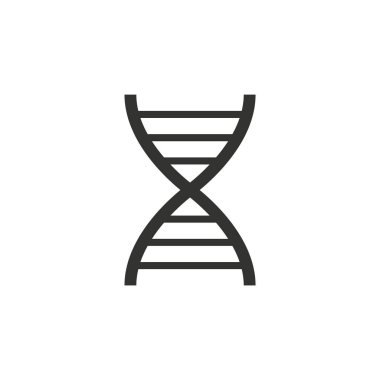 Web, mobil ve bilgi grafikleri için DNA çizgisi simgesi. Renk arkaplanındaki açık mavi vektör sembolü