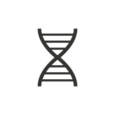 Web, mobil ve bilgi grafikleri için DNA çizgisi simgesi. Renk arkaplanındaki açık mavi vektör sembolü