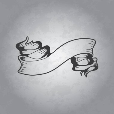 Klasik parşömen kurdele pankartı