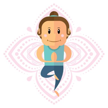 Bir kızın çizgi film karakterinin vektör çizimi