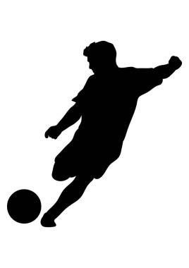 Bir futbolcunun silueti
