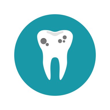 Diş simgesi vektör illüstrasyonu