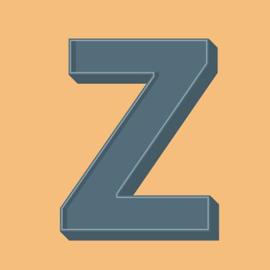 Pankart, poster, web için z vektör harfi tasarımı