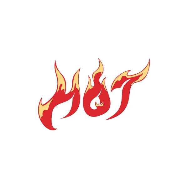 Fuego Llama Logotipo Diseño Plantilla Vector — Vector de stock