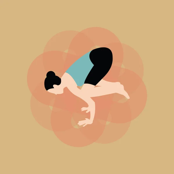 Vector Illustratie Van Een Vrouw Doen Yoga Oefening — Stockvector