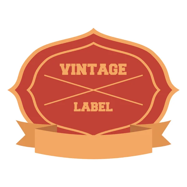 Vector Illustration Retro Vintage Label — Stock Vector