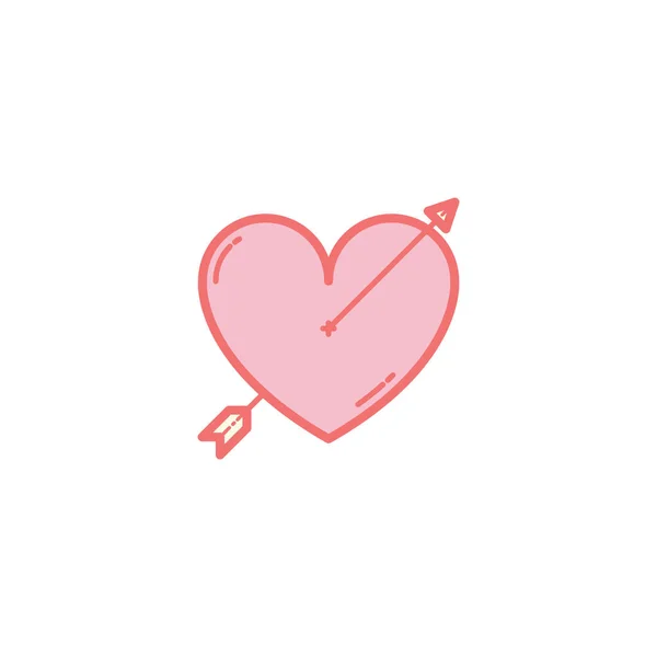 Valentinstag Ikone Vektor Illustration — Stockvektor