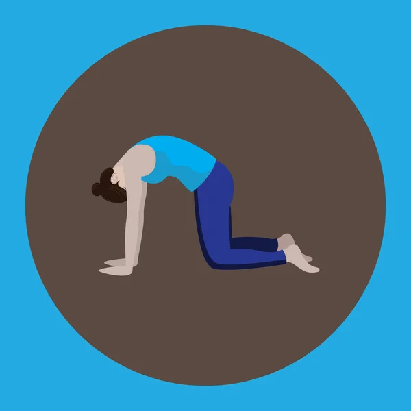Illustrazione Vettoriale Della Donna Che Esercizio Yoga — Vettoriale Stock