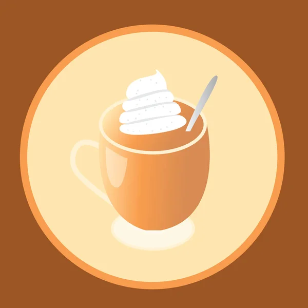 Vektorillustration Einer Tasse Kaffee — Stockvektor