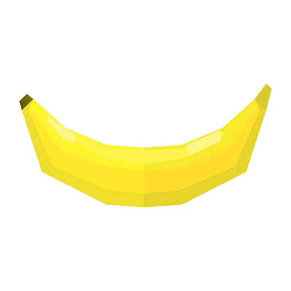 Banaan Icoon Platte Stijl Geïsoleerd Witte Achtergrond Vectorillustratie — Stockvector