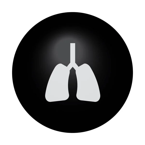 Vector Ilustración Los Pulmones Humanos Icono — Vector de stock