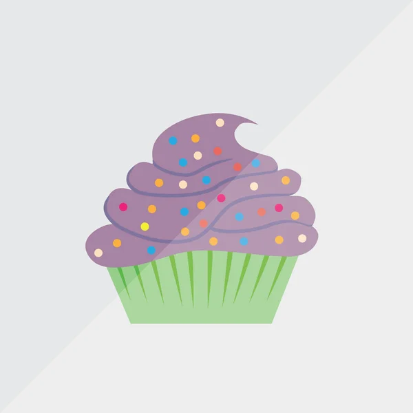 Ilustração Vetorial Ícone Cupcake — Vetor de Stock