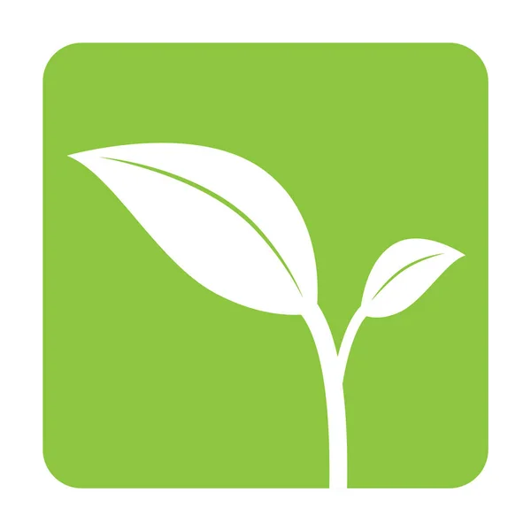 Grön Växt Ikon Vektor Illustration — Stock vektor