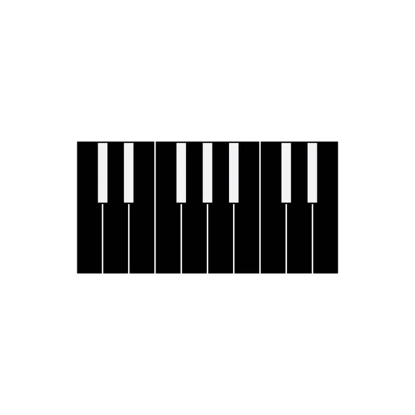 Piano Toetsenbord Icoon Plat Ontwerp Vectorillustratie — Stockvector