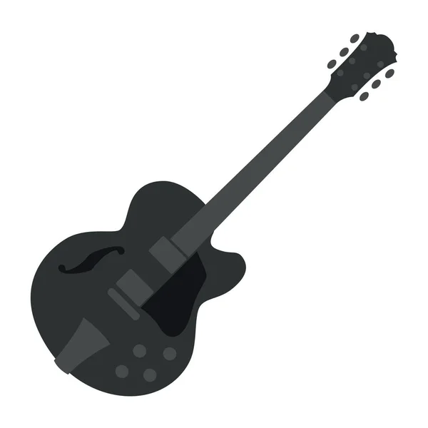 在白色背景上孤立的卡通风格的声吉他图标 乐器符号矢量图解 — 图库矢量图片