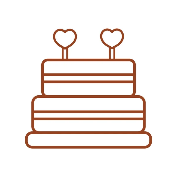 蛋糕图标 生日的象征 矢量说明 — 图库矢量图片