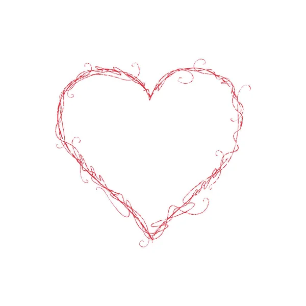 Ένα Όμορφο Σχήμα Καρδιάς Μορφή Ενός Βέλους Λευκό Φόντο — Διανυσματικό Αρχείο