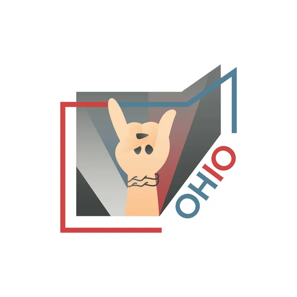 Bir Ohio Devlet Simgesinin Vektör Illüstrasyonu — Stok Vektör