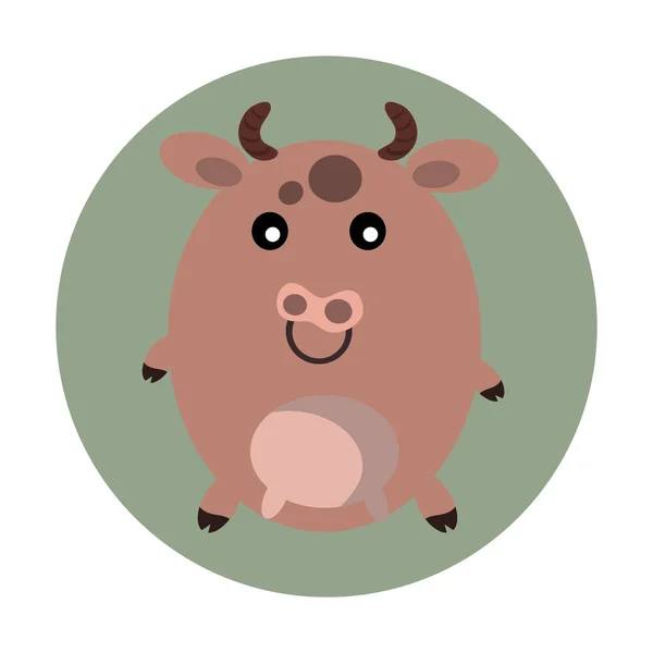 Mignon Vecteur Vache Dessin Animé — Image vectorielle