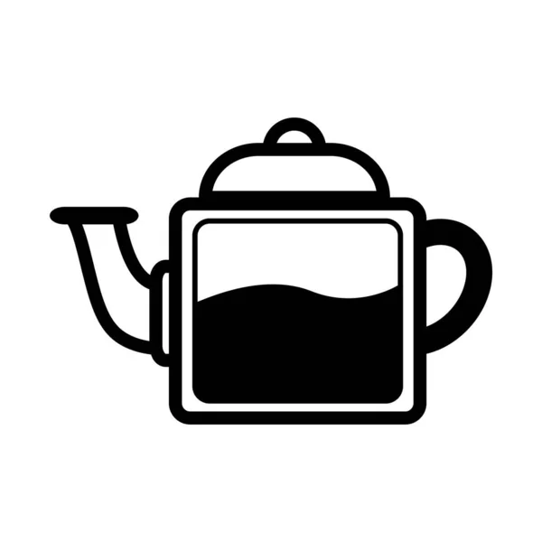 Διανυσματική Απεικόνιση Ενός Μαύρου Εικονιδίου Καφέ — Διανυσματικό Αρχείο
