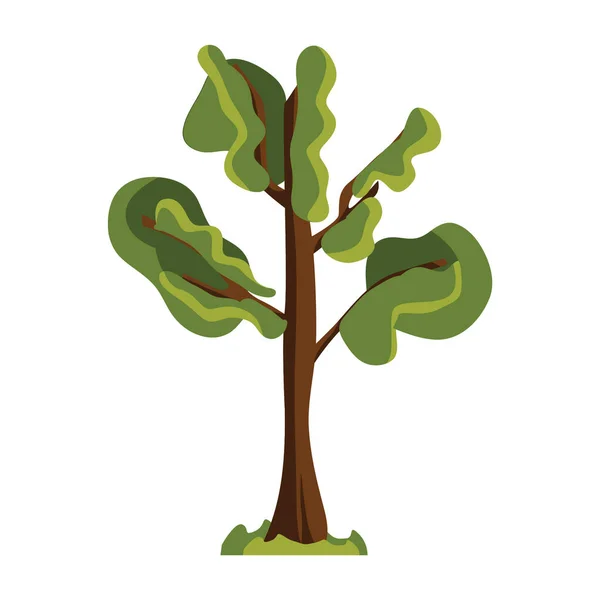 Baum Symbol Cartoon Stil Isoliert Auf Weißem Hintergrund Vektorillustration — Stockvektor