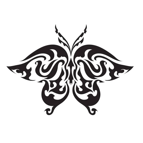 Векторная Иллюстрация Красивой Черно Белой Бабочки — стоковый вектор