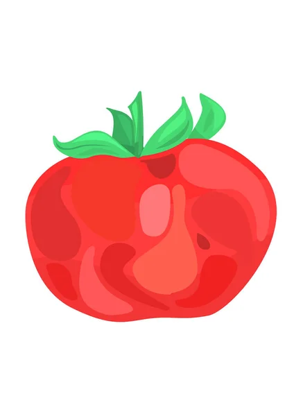 Vektor Illustration Röd Tomat — Stock vektor