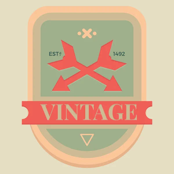 Vintage Retro Estilo Vetor Ilustração —  Vetores de Stock