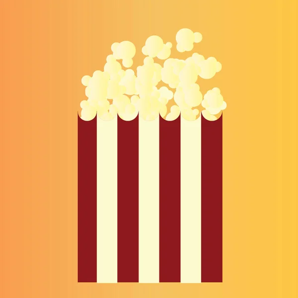 Icona Dei Popcorn Design Piatto — Vettoriale Stock