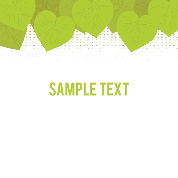 Vector Illustration Green Leaves White Background — Stock Vector
