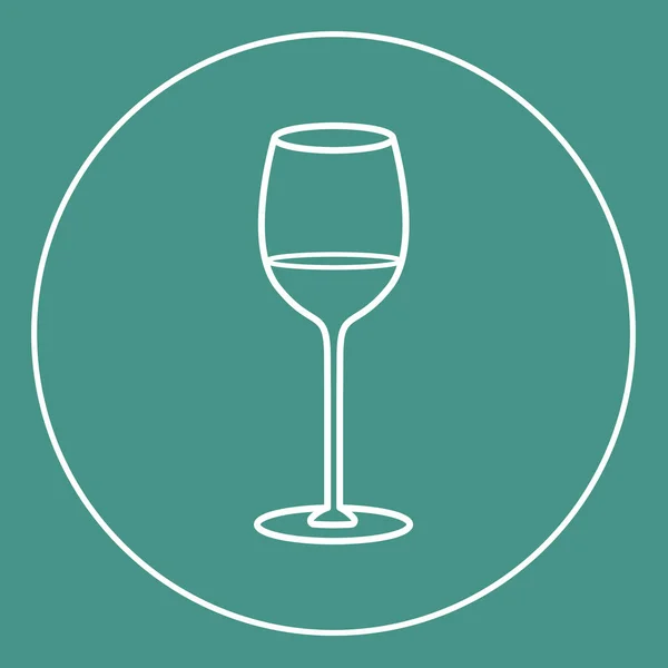 Icono Cristal Vino Ilustración Vectorial — Vector de stock