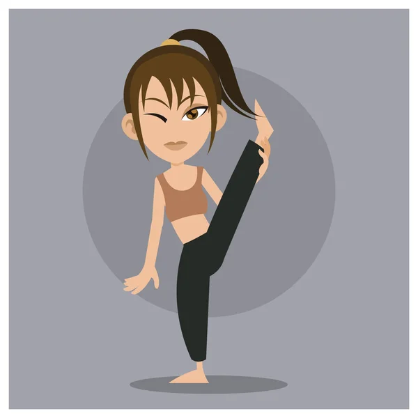 Icona Yoga Vettoriale Illustrazione — Vettoriale Stock