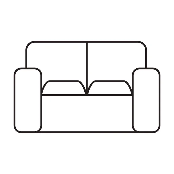 Icône Canapé Illustration Vectorielle — Image vectorielle