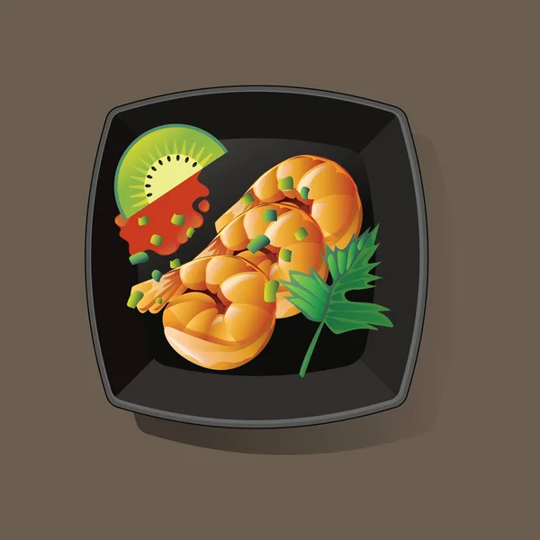 Ilustración Vectorial Alimentos Cocina — Vector de stock