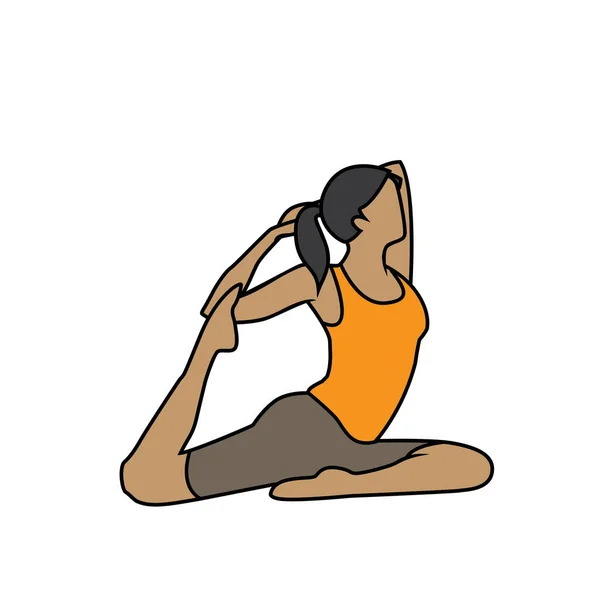 Yoga Pozları Vektör Illüstrasyonu — Stok Vektör