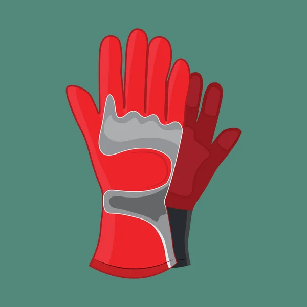 Vector Illustration Glove Red Gloves — Stock Vector