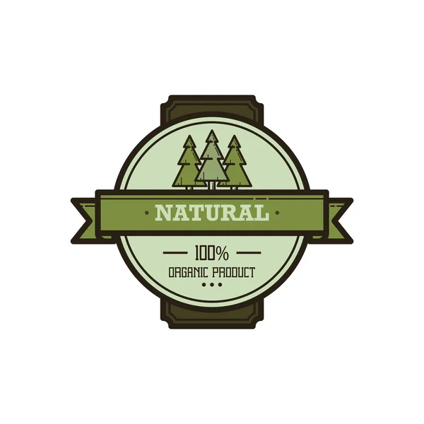 Vector Illustration Label Eco Shop — Stock Vector